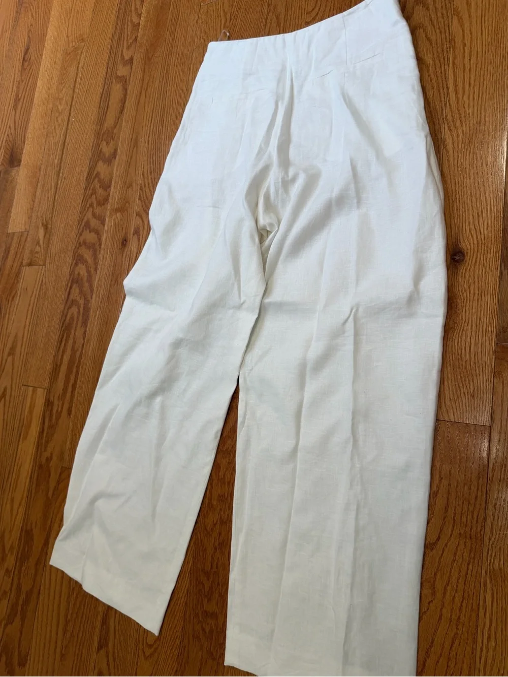 Zara Off-White Wide Leg Pants